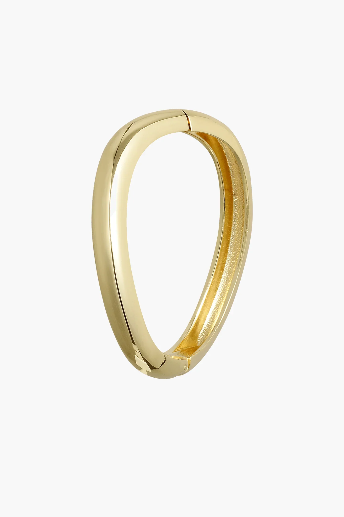 Thin Warped Bangle in Gold - Image 2