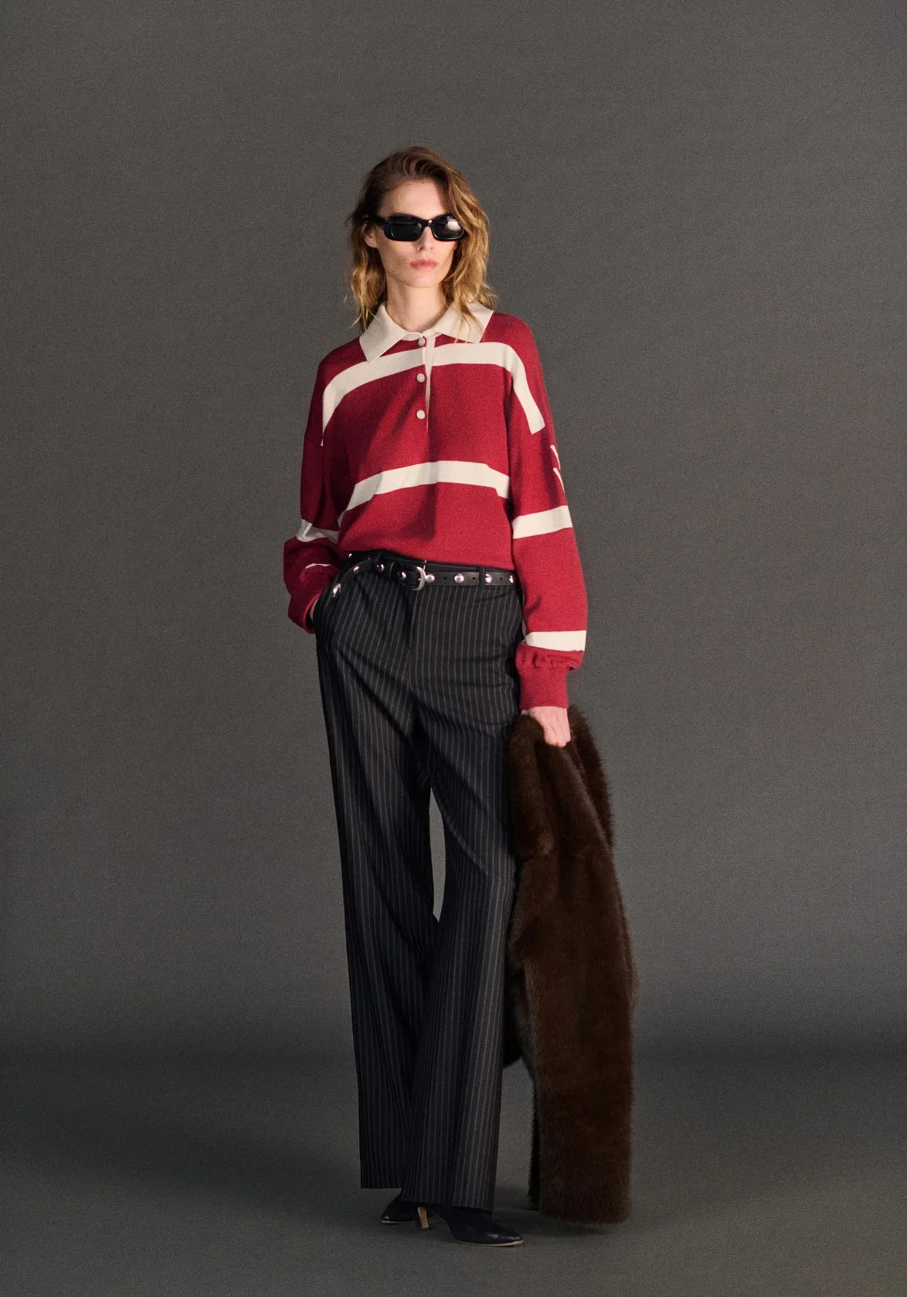 Thorpe Trouser in Black Pinstripe - Image 6
