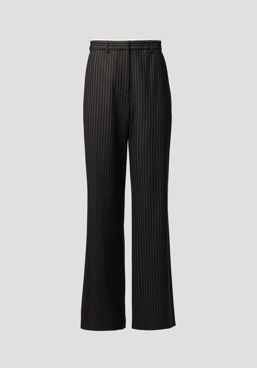 Thorpe Trouser in Black Pinstripe - Image 8