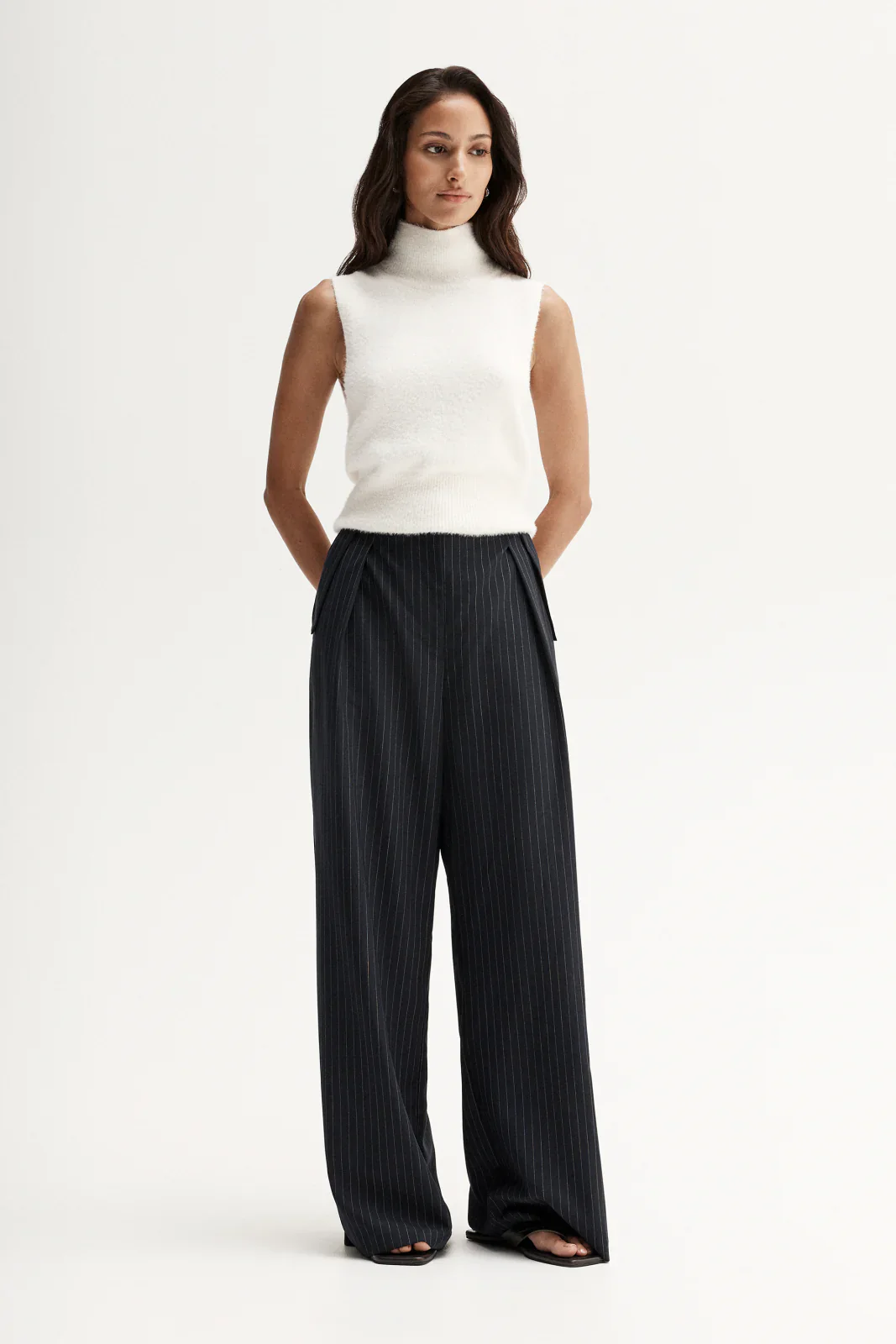 Tobias Pant in Navy Pinstripe - Image 3