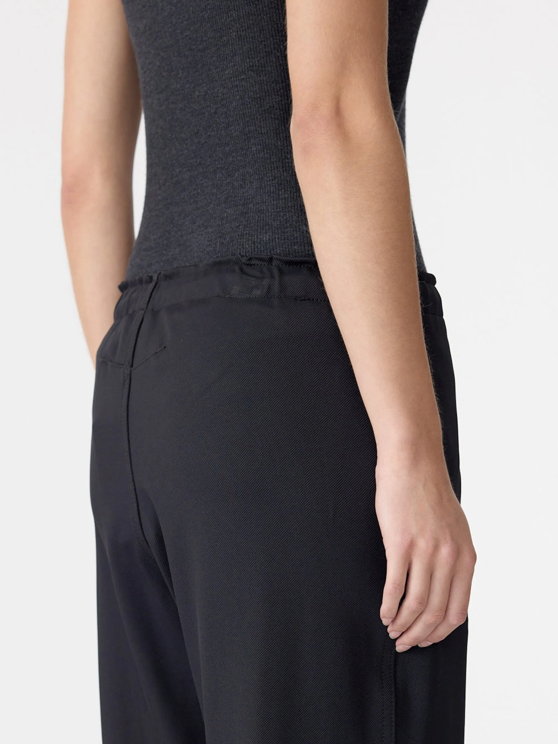 Twill Minimal Pant in Black - Image 3