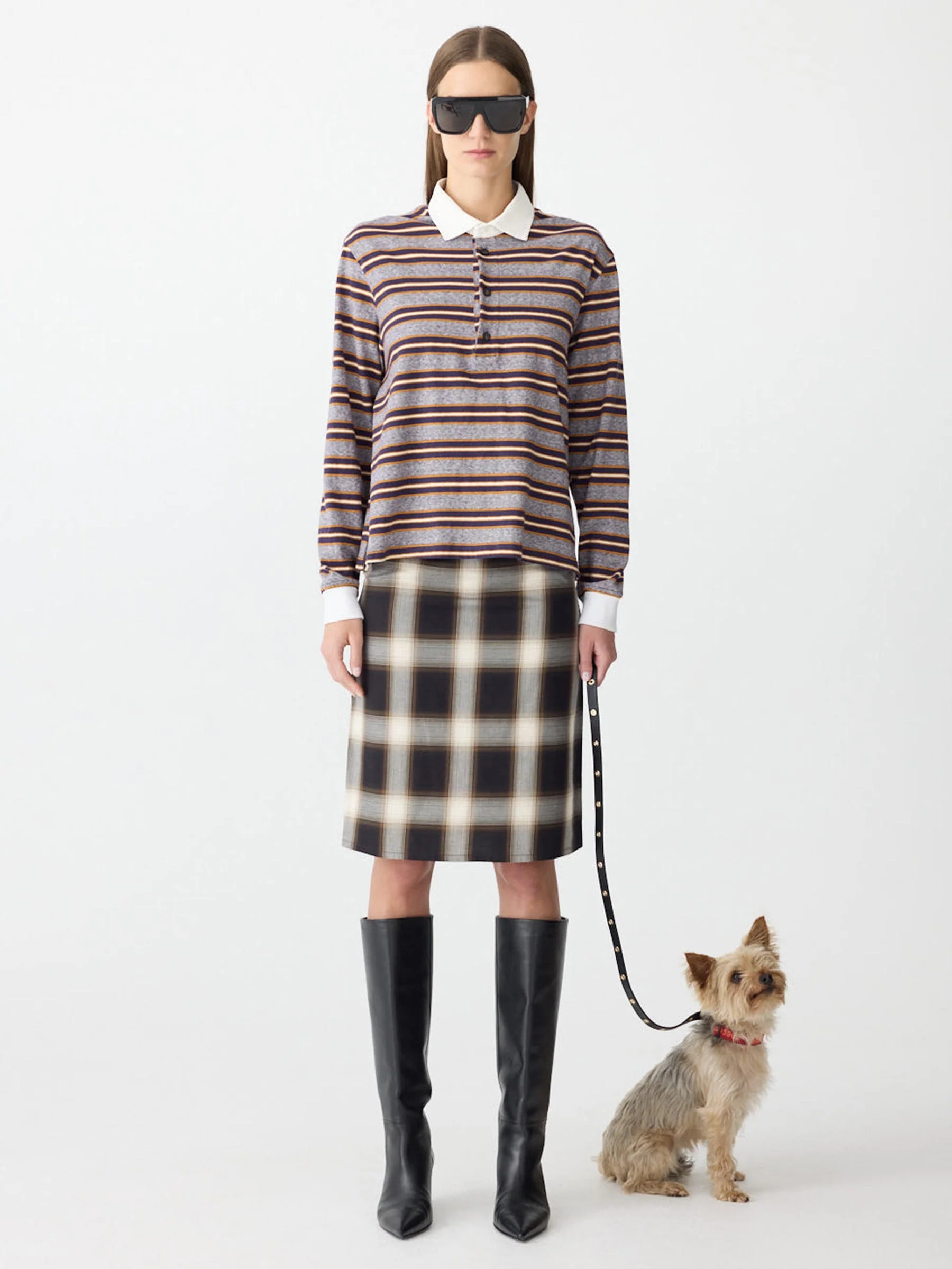 Vintage Stripe Long Sleeve Polo