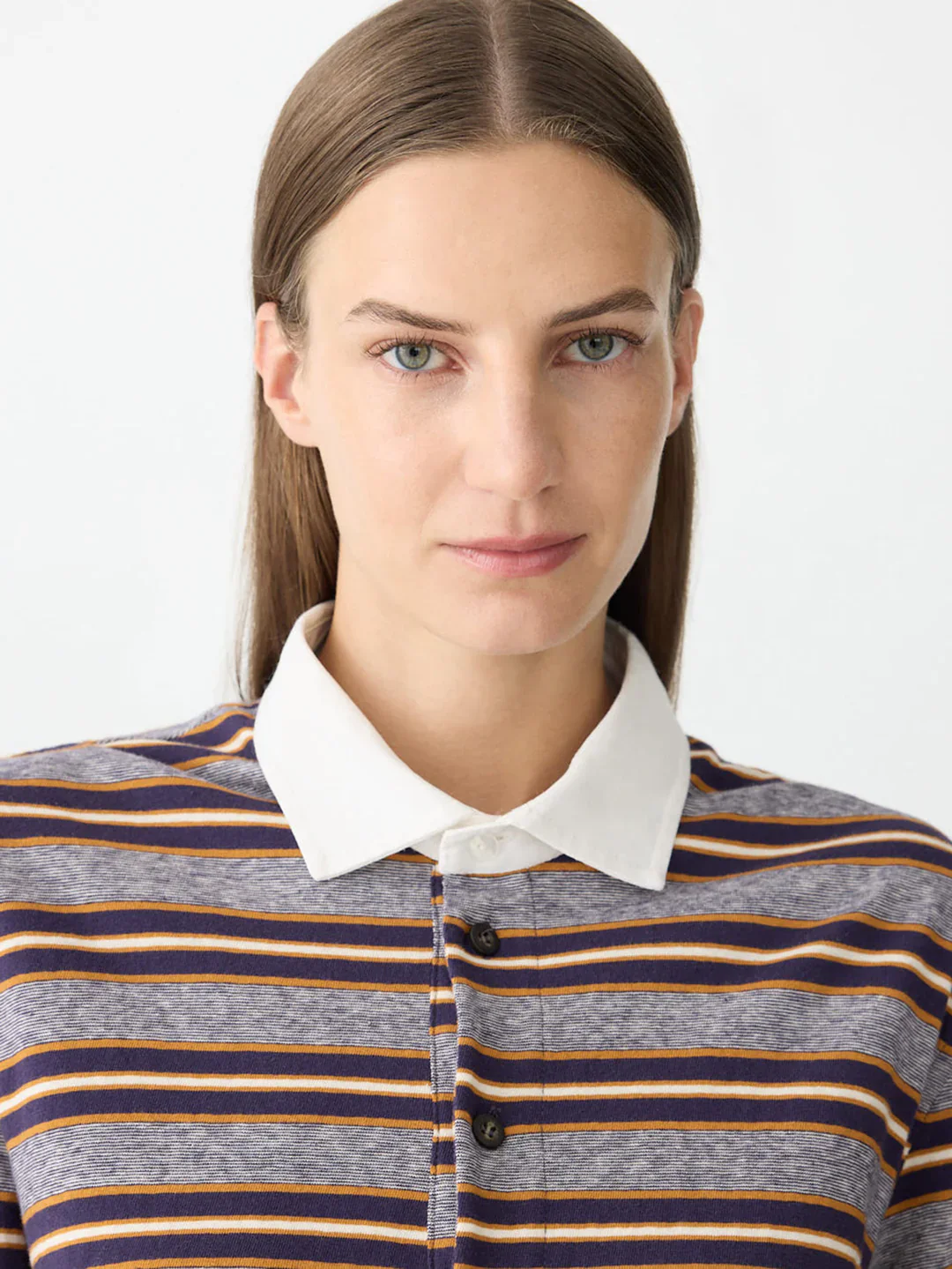 Vintage Stripe Long Sleeve Polo - Image 3