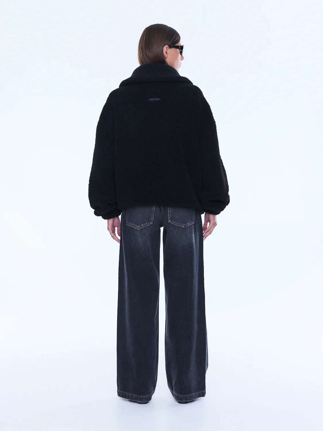 Winnie 1/4 Zip Polo in Black - Image 4