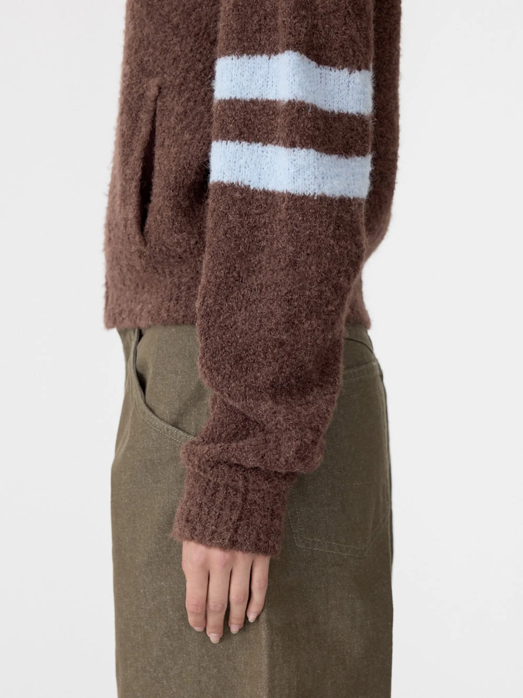 Wool Alpaca Zip Up Knit - Image 3