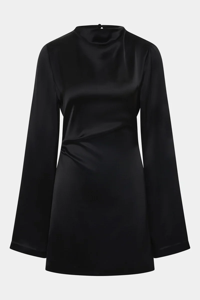 Yasmine Mini Dress in Black - Image 4
